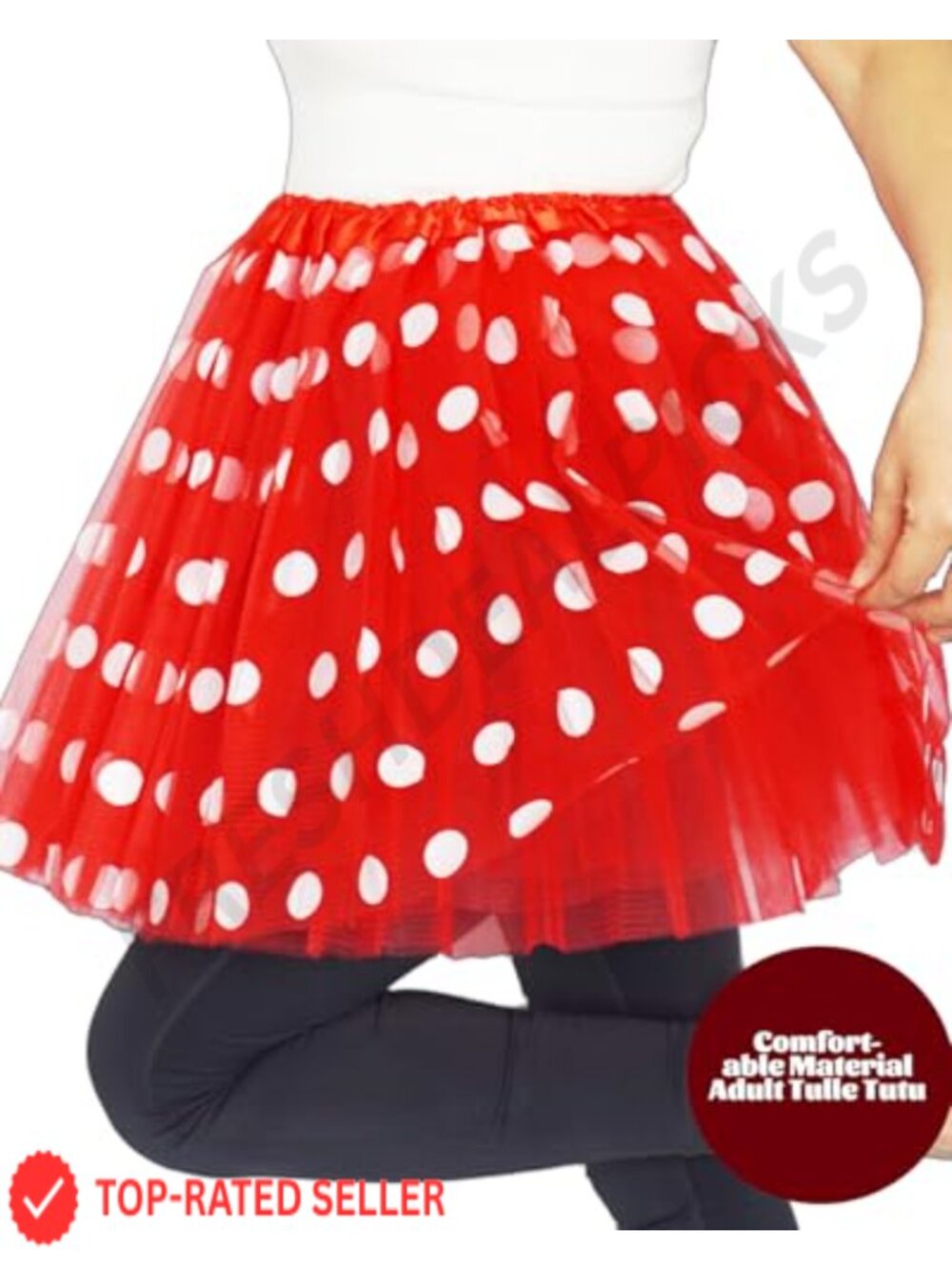 5 Layer Tulle Tutu Skirt Adjustable Elastic Waist Plus Size - Picture 2 of 6